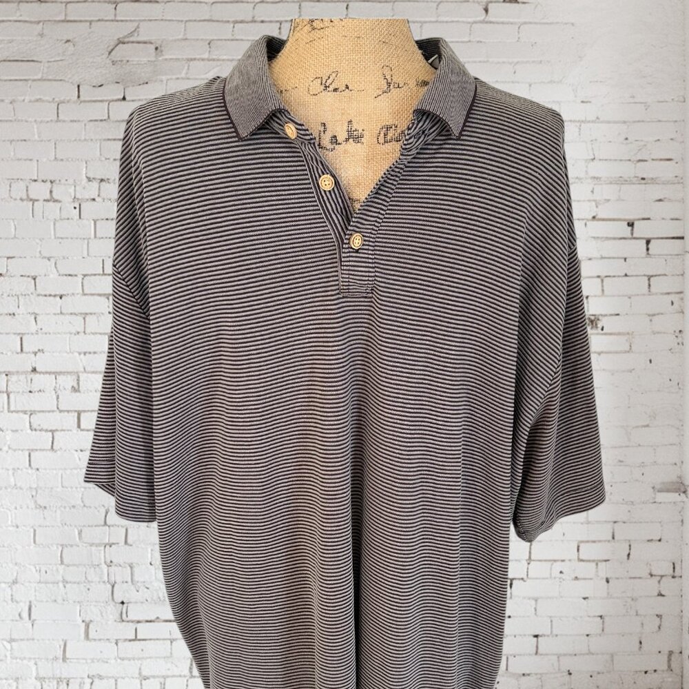 JAMAICA JAXX MEN'S STRIPED POLO SHIRT